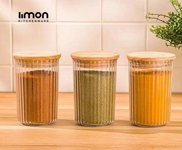 بانکه شیاردار 900 میلی لیتر در چوبی لیمون